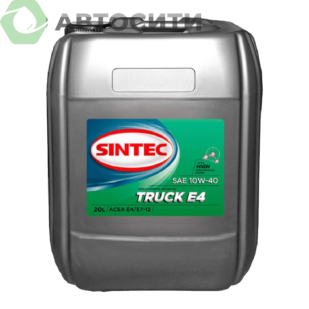 Масло моторное 10W-40 синтетическое Sintec Truck 20л (E4/E7)