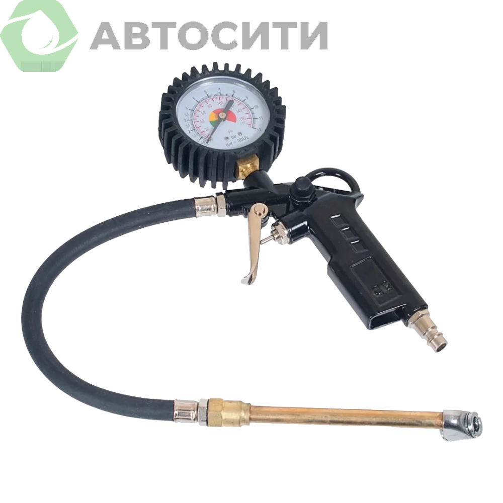 Пистолет для шиномонтажа с манометром грузовой 42304 Автодело