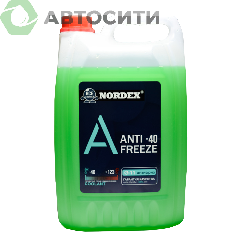 Охлаждающая жидкость Антифриз NORDEX -40 зеленый 5 кг