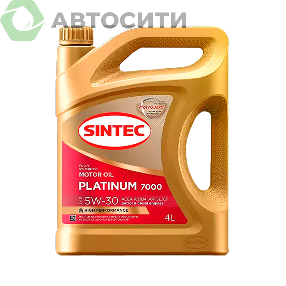 Масло моторное 5W-30 син. Sintec Platinum 7000 4л 