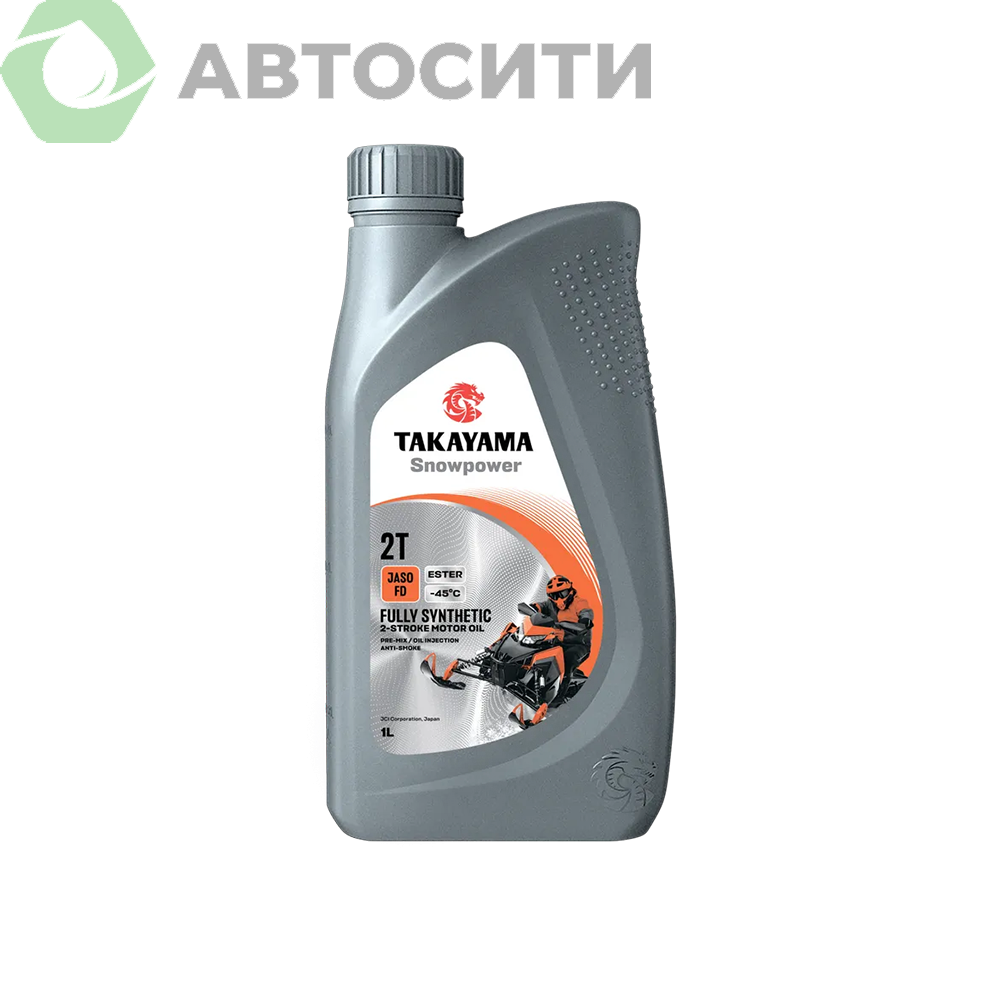 Масло моторное 2T синтетическое Takayama Snowpower 1л (TC/JASO FD)
