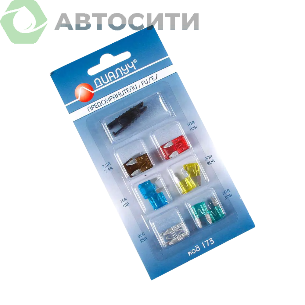 Предохранители флажковые MINI Диалуч к-т 12шт Китай