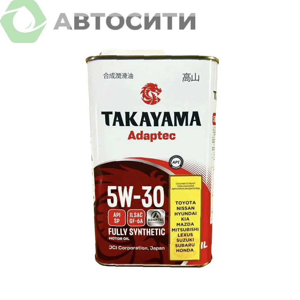 Масло моторное 5W-30 синтетическое Takayama Adaptec 1л (GF-6A SP)