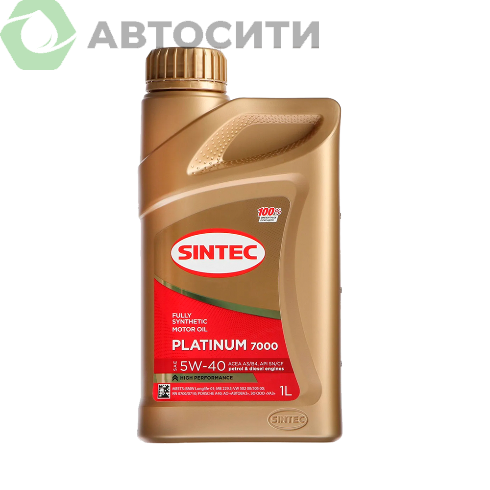 Масло моторное 5W-40 син. Sintec Platinum 7000 1л