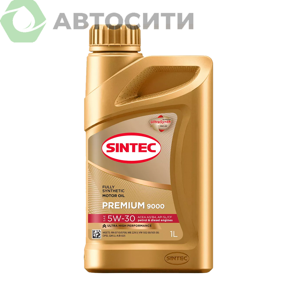 Масло моторное 5W-30 син. Sintec Premium 9000 1л (A3/B4 SL/CF)