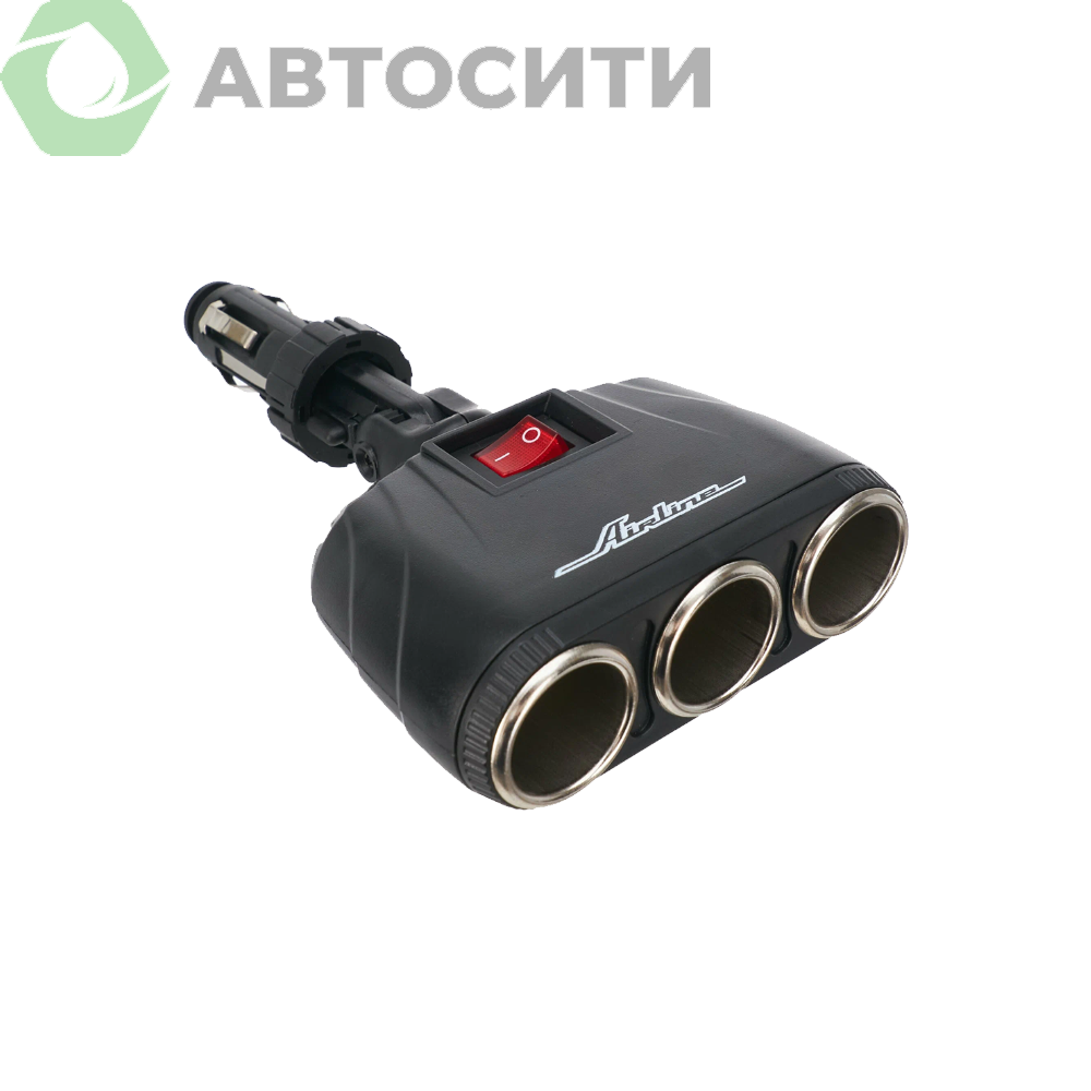 Разветвитель прикуривателя 3 гнезда трансформер ASP-3T-09