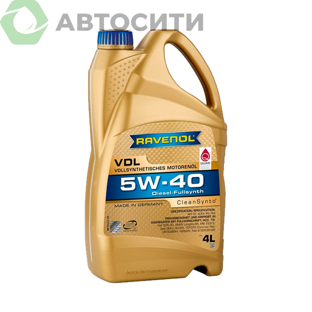 Масло моторное 5W-40  VDL RAVENOL 4л