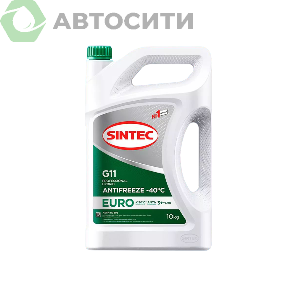 Антифриз Sintec Euro green 10кг -40С (G11)