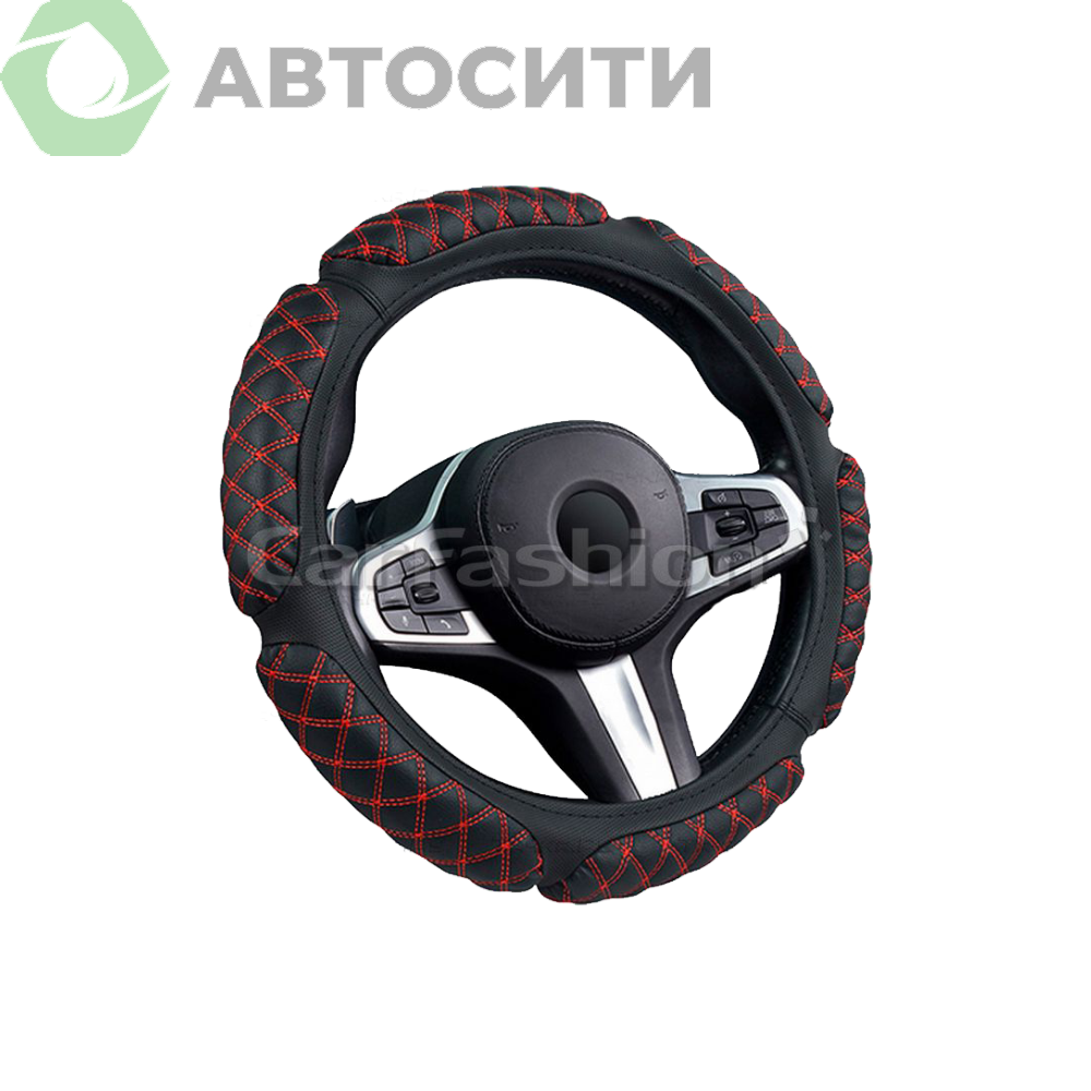 Оплетка CarFashion M Scotch черно-красная