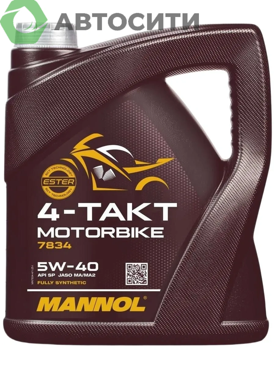 Масло моторное 4T син. 5w40 Mannol Motorbike  4л