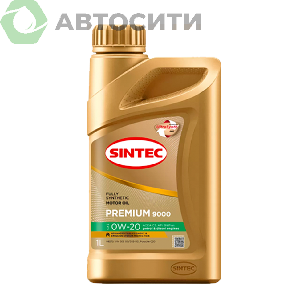 Масло моторное 0W-20 синтетическое Sintec Premium 9000 1л (C5 SN plus )