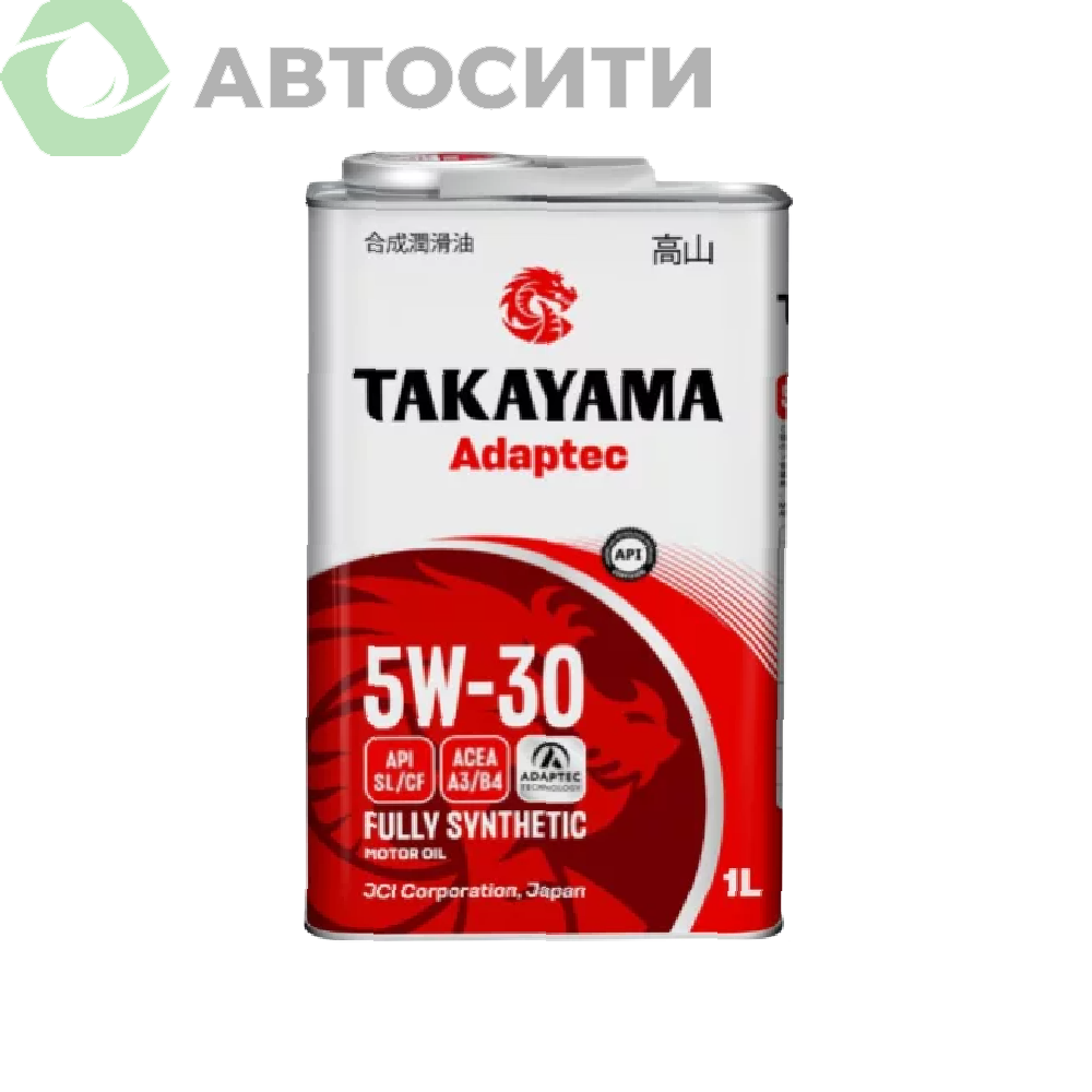 Масло моторное 5W-30 синтетическое Takayama Adaptec 1л (A3/B4 SL/CF)