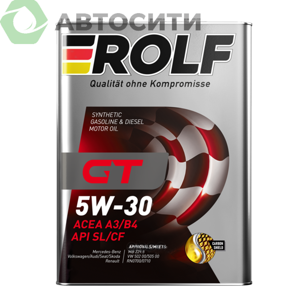 Масло моторное 5W-30 синтетическое Rolf GT 4л (A3/B4 SL/CF)