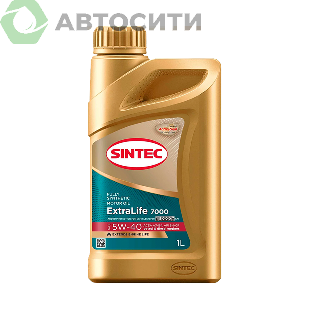 Масло моторное 5W-40 син. Sintec ExtraLife 7000 1л (A3_B4 SN_CF)
