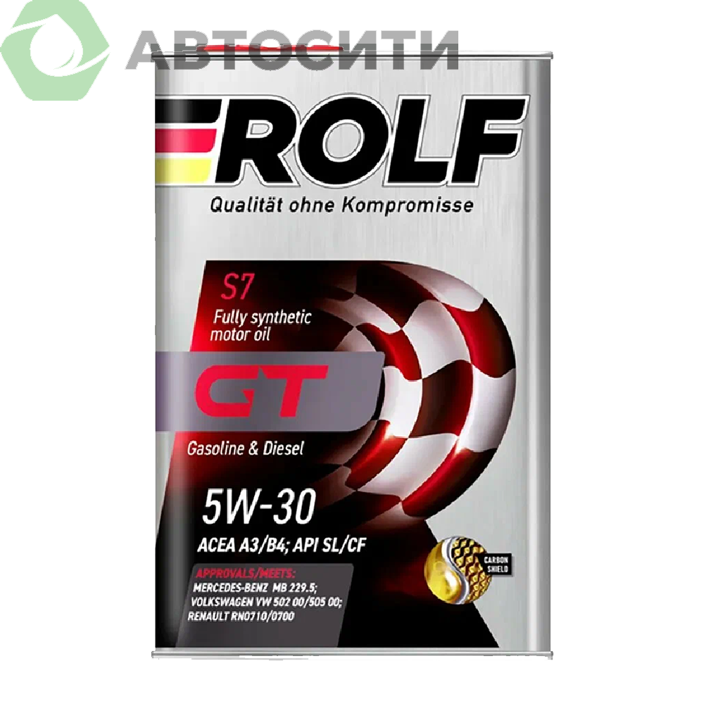 Масло моторное 5W-30 синтетическое Rolf GT 1л (A3/B4 SL/CF)
