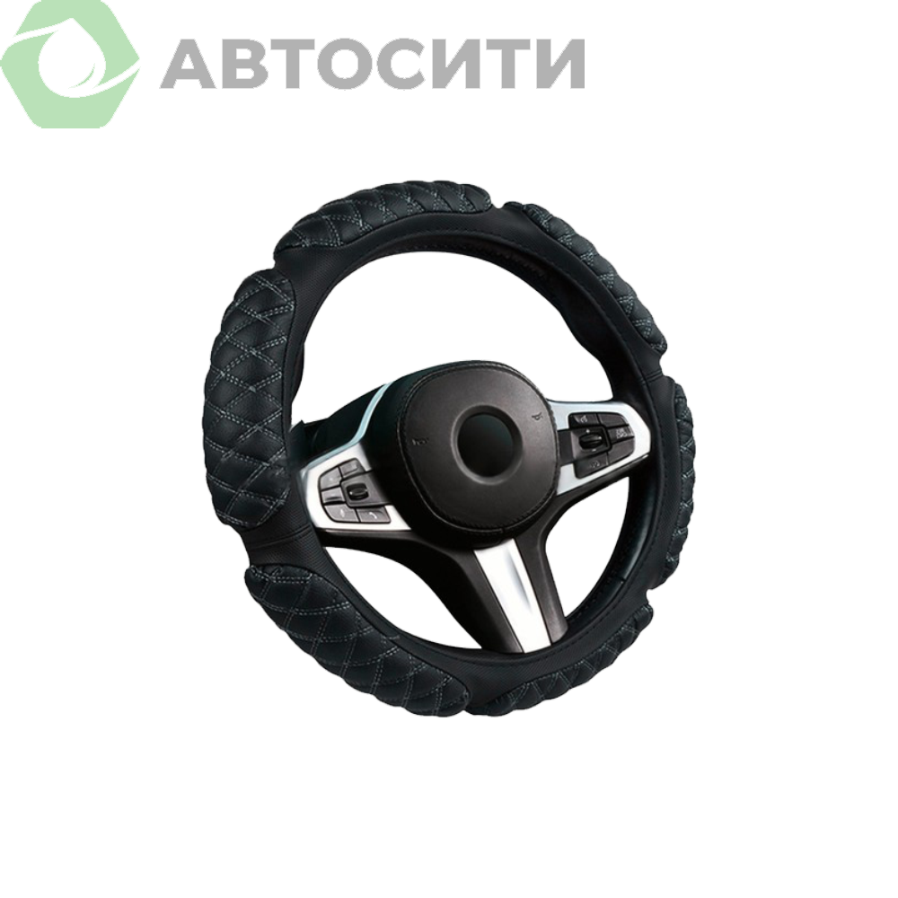 Оплетка CarFashion M Scotch экокожа черная