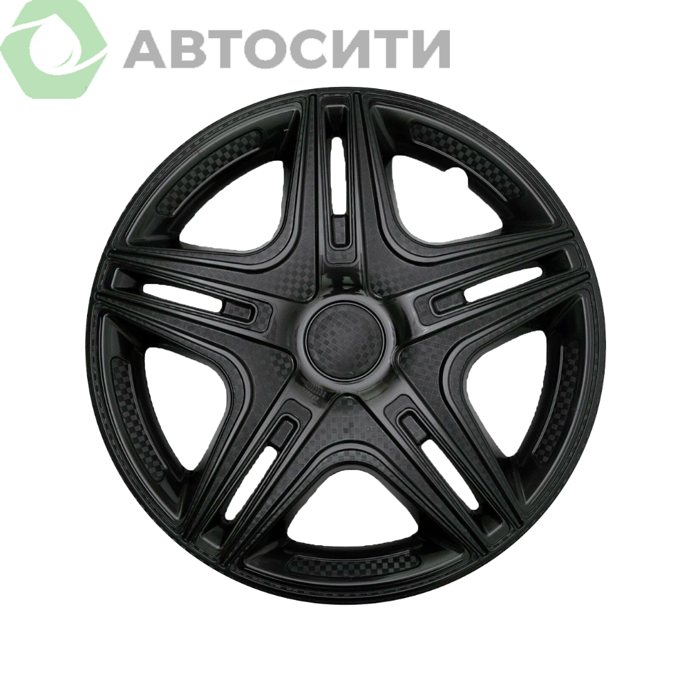 Колпаки R-16 Дакар черный глянец (компл.4шт) STAR