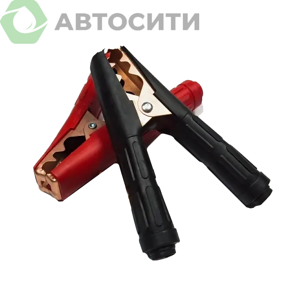 Клемма крокодил L-160 красный+черный омедненный Россия
