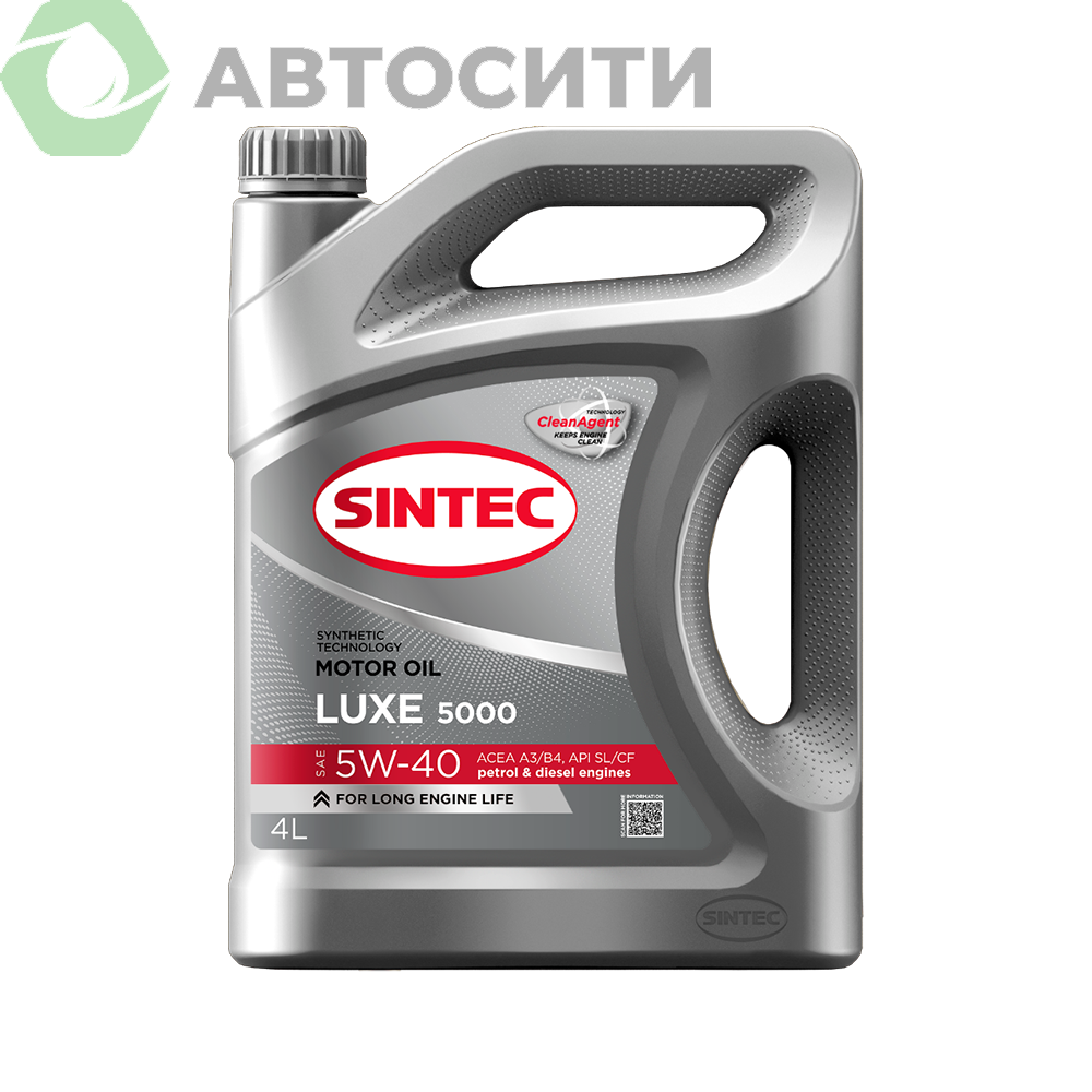 Масло моторное 5W-40 полусинтетическое Sintec Luxe 5000 4л (A3/B4 SL/CF)