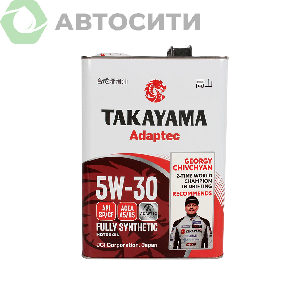 Масло моторное 5W-30 синтетическое Takayama Adaptec 1л (A5/B5 SP/CF)